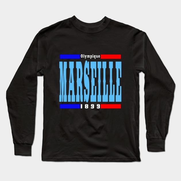 Olympique Marseille Classic Long Sleeve T-Shirt by Medo Creations